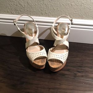 Cream and cork wedges